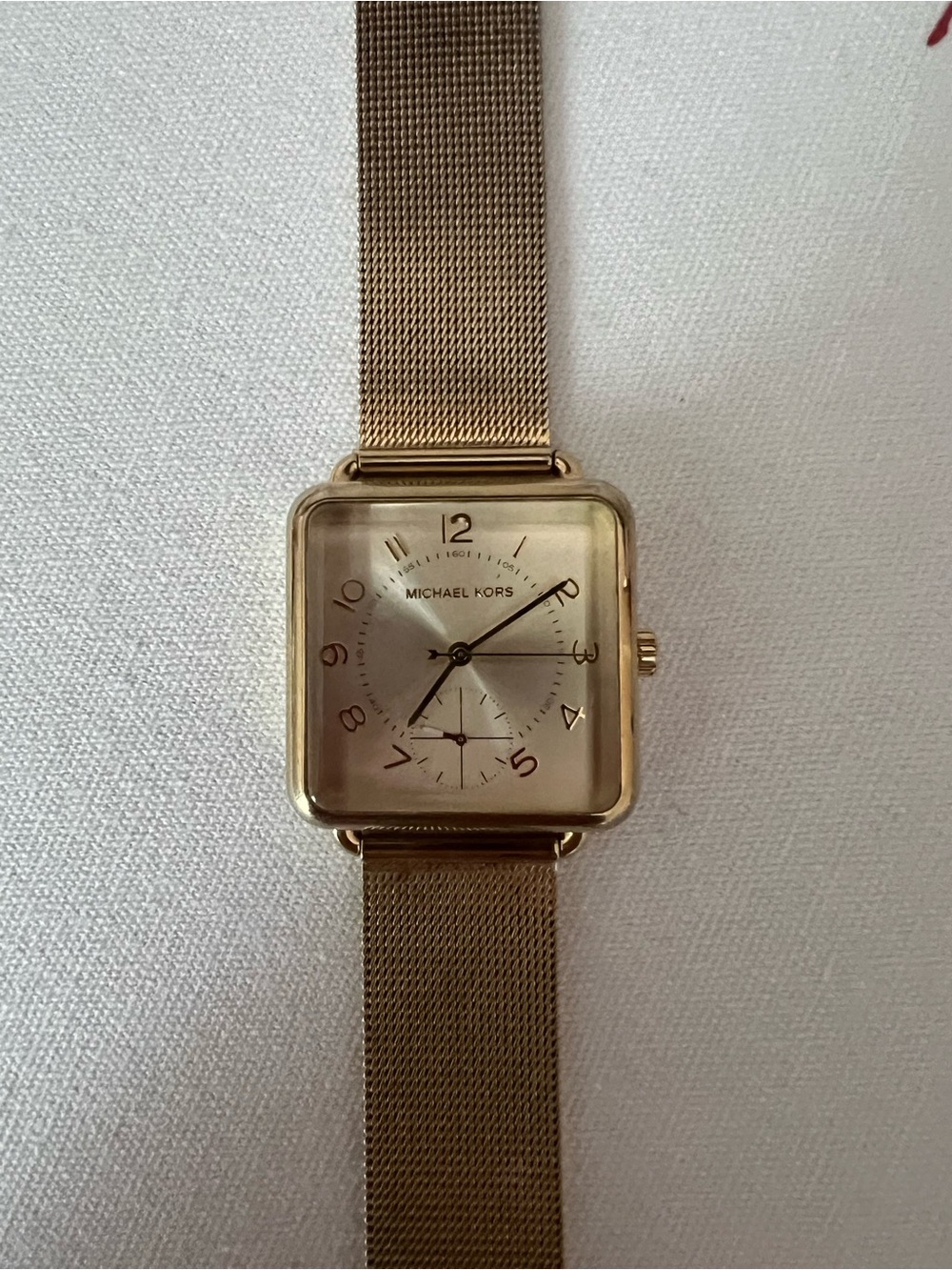 Michael Kors Women's Gold Square Mesh Bracelet Watch